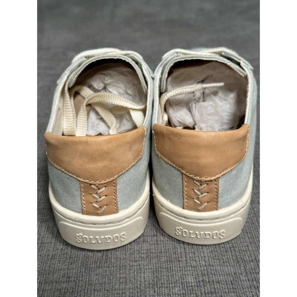 Soludos Ibiza Lace Up Canvas Sneakers.‎ Light Blue US 6 EU 37